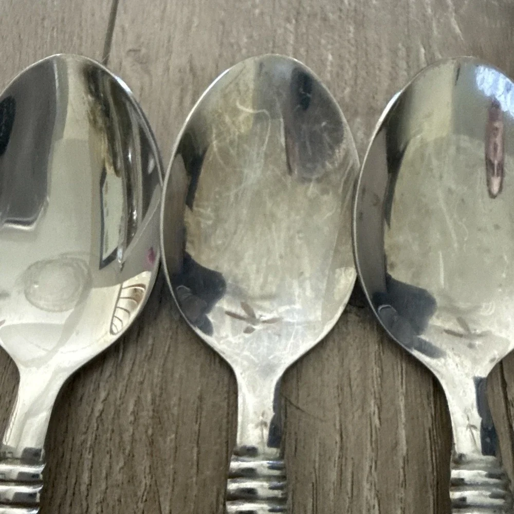 6 Place‎ Oval Soup Spoons Cambridge CODIE GLOSSY Stainless China 7 1/8